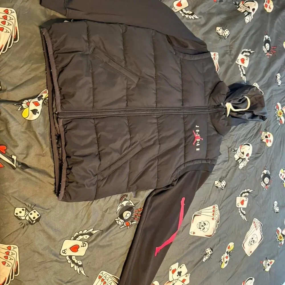 Jordan Men's Black and Navy Jacket
